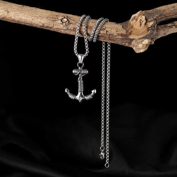 Men's Fashion Ancient Anchor Pendant Necklace-Mens Pendant Necklace-SunnyHouse Jewelry