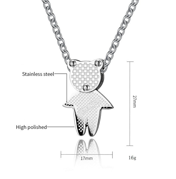 Men's Fashion Eternal Bear Pendant Necklace-Mens Pendant Necklace-SunnyHouse Jewelry