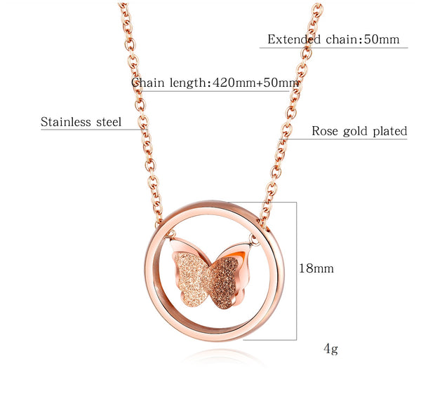 Women's Fashion Blinking Butterfly Pendant Necklace-Womens Pendant Necklace-SunnyHouse Jewelry