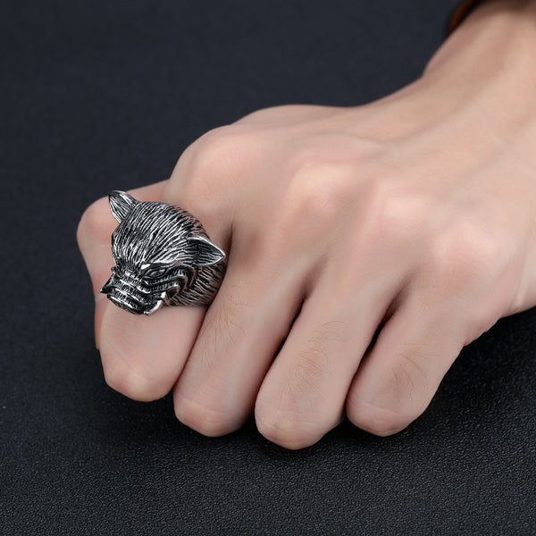 Men's Fashion Pig Hip Hop Ring-Mens Ring-SunnyHouse Jewelry