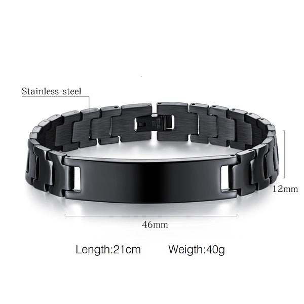 Men's Fashion Black Bracelet-Mens Bracelet-SunnyHouse Jewelry