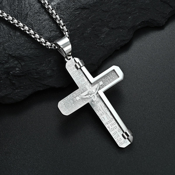 Men's Fashion Jesus Cross Pendant Necklace-Mens Pendant Necklace-SunnyHouse Jewelry