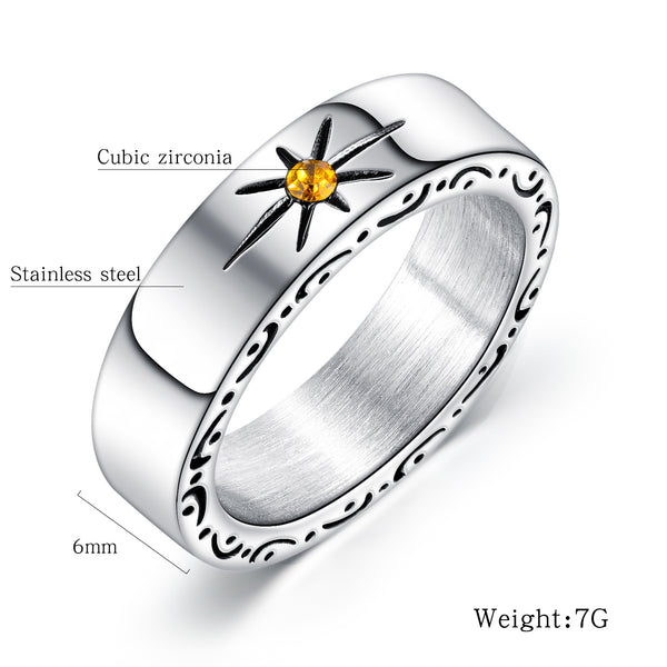 Men's Fashion Star Ring-Mens Ring-SunnyHouse Jewelry