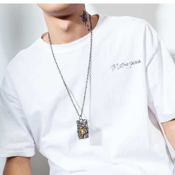 Men's Fashion Gecko Tag Pendant Necklace-Mens Pendant Necklace-SunnyHouse Jewelry