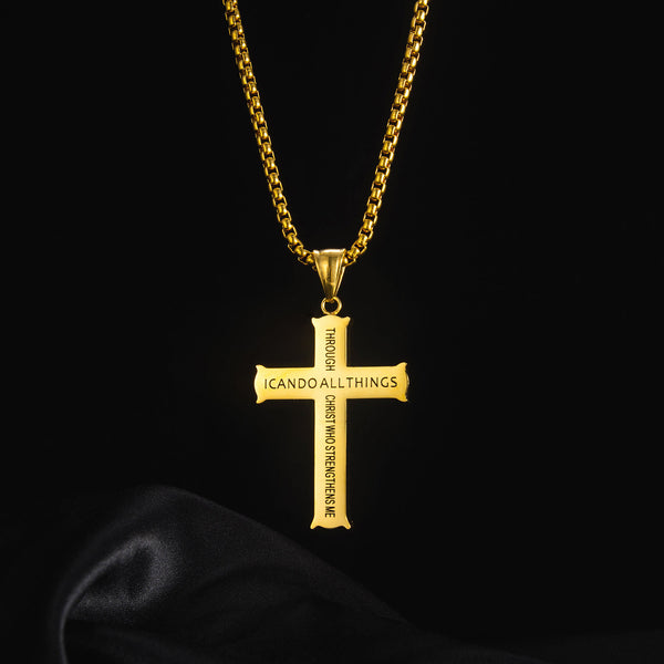 Men's Fashion I can do all things Pendant Necklace-Mens Pendant Necklace-SunnyHouse Jewelry