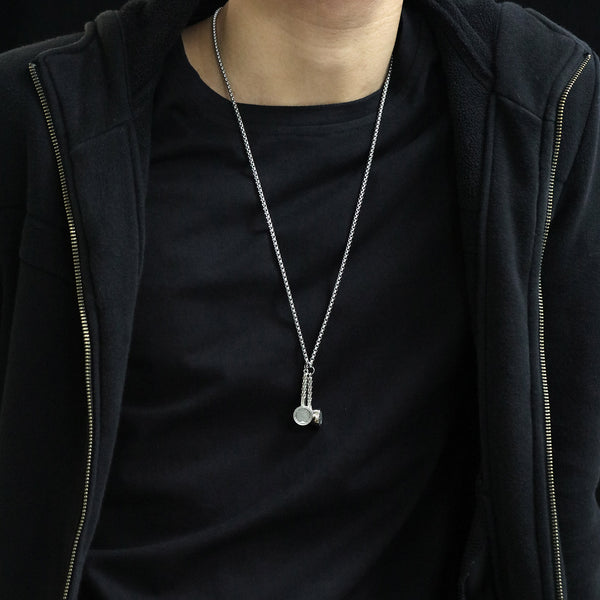 Men's Fashion Hip Hop Earphone Pendant Necklace-Mens Pendant Necklace-SunnyHouse Jewelry
