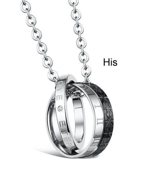 His & Hers Matching Set Eternal Love Couple Necklace Couple Jewelry Set-Couple Necklace-SunnyHouse Jewelry