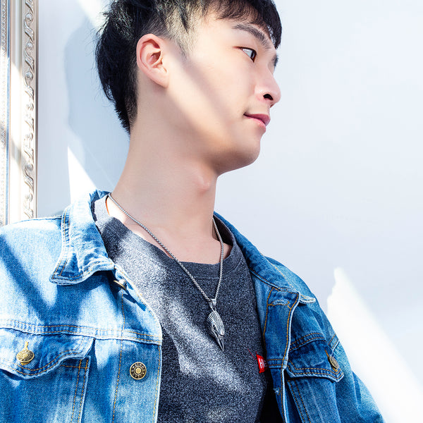 Men's Fashion Eagle Head Pendant Necklace-Mens Pendant Necklace-SunnyHouse Jewelry