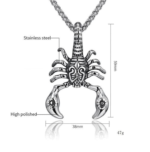 Men's Fashion Scorpion Pendant Necklace-Mens Pendant Necklace-SunnyHouse Jewelry