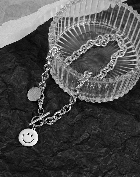 Women's Fashion Smile Pendant Necklace-Womens Pendant Necklace-SunnyHouse Jewelry