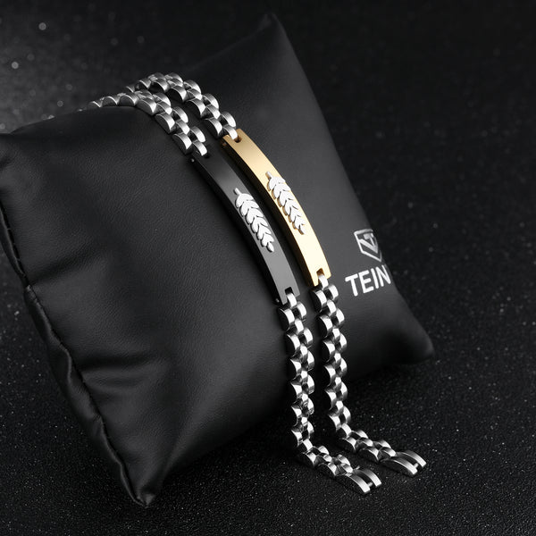 Men's Fashion Leaf Bracelet-Mens Bracelet-SunnyHouse Jewelry