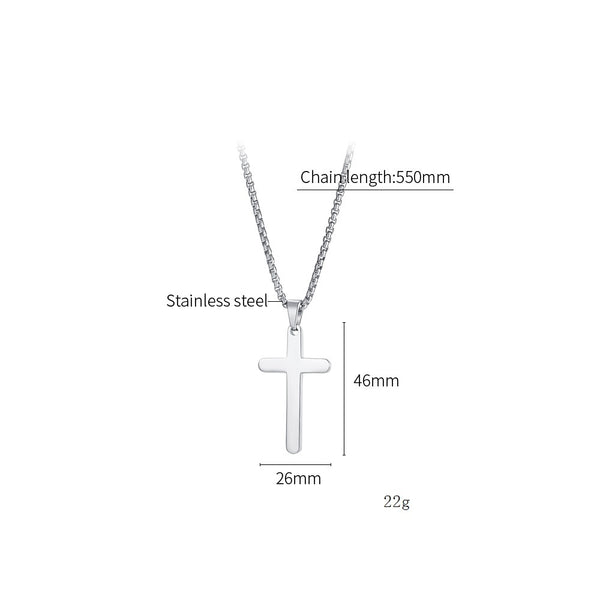 Men's Fashion Cross Pendant Necklace-Mens Pendant Necklace-SunnyHouse Jewelry