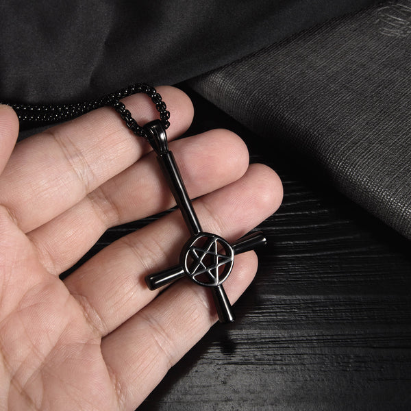 Men's Fashion Star Cross Hip Hop Pendant Necklace-Mens Pendant Necklace-SunnyHouse Jewelry