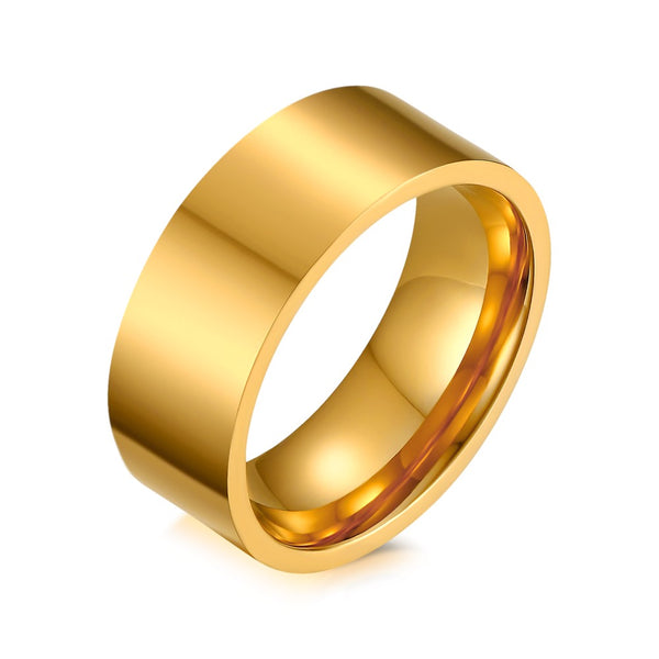 His & Hers Matching Set Simple Gold Love Couple Rings Wedding Band Set-Couple Rings-SunnyHouse Jewelry
