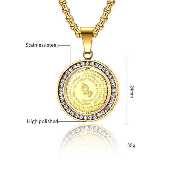 Men's Fashion Victory Applaud Pendant Necklace-Mens Pendant Necklace-SunnyHouse Jewelry
