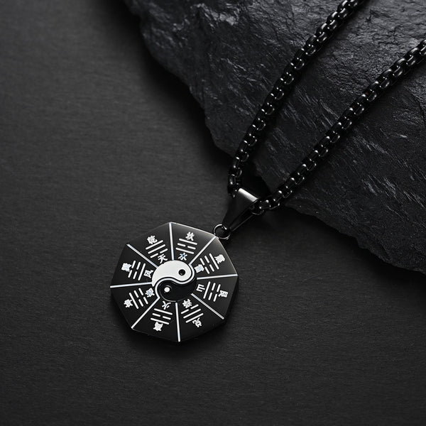 Men's Fashion Bagua Yinyang Pendant Necklace-Mens Pendant Necklace-SunnyHouse Jewelry