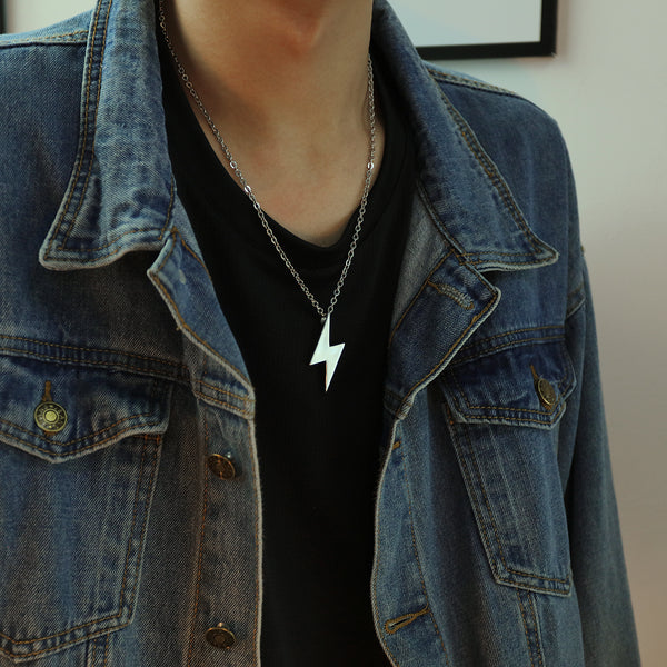 Men's Fashion Flash Pendant Necklace-Mens Pendant Necklace-SunnyHouse Jewelry