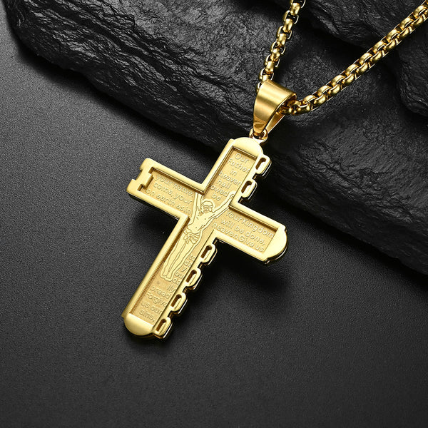Men's Fashion Cross Pendant Necklace-Mens Pendant Necklace-SunnyHouse Jewelry