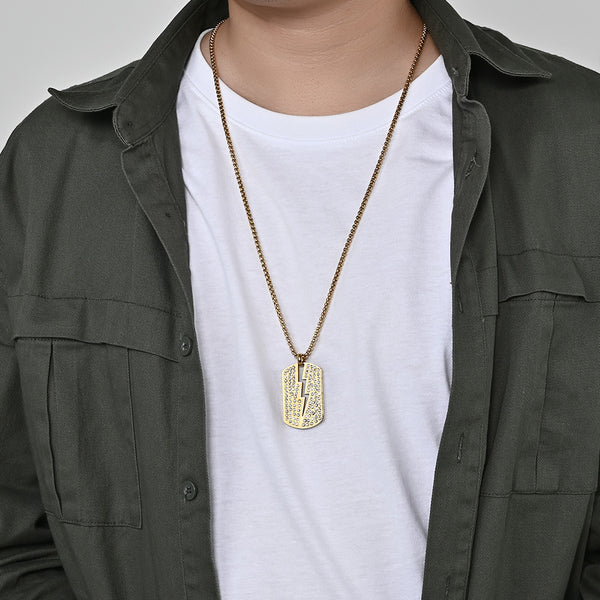 Men's Fashion Blinking Flash Pendant Necklace-Mens Pendant Necklace-SunnyHouse Jewelry