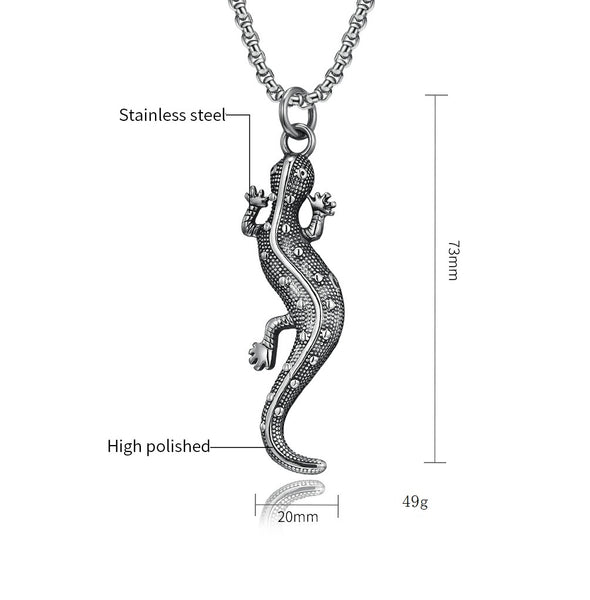 Men's Fashion 3 feet Chameleon Pendant Necklace-Mens Pendant Necklace-SunnyHouse Jewelry