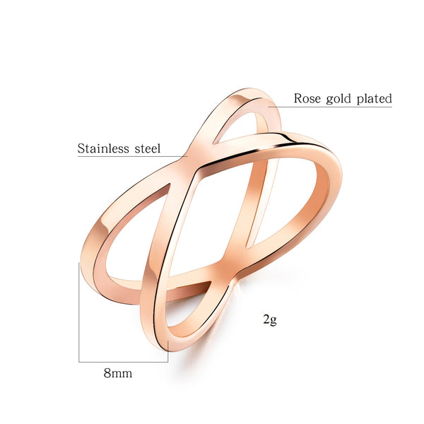 Women's Fashion Rose Gold Ring-Womens Ring-SunnyHouse Jewelry