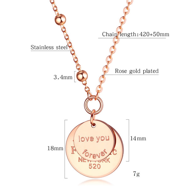 Women's Fashion Love You Forever Pendant Necklace-Womens Pendant Necklace-SunnyHouse Jewelry