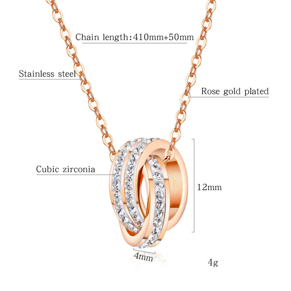 Women's Fashion Blinking Ring Pendant Necklace-Womens Pendant Necklace-SunnyHouse Jewelry