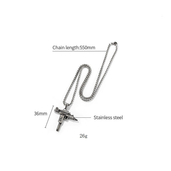 Men's Fashion Hip Hop Submachine Gun Pendant Necklace-Mens Pendant Necklace-SunnyHouse Jewelry