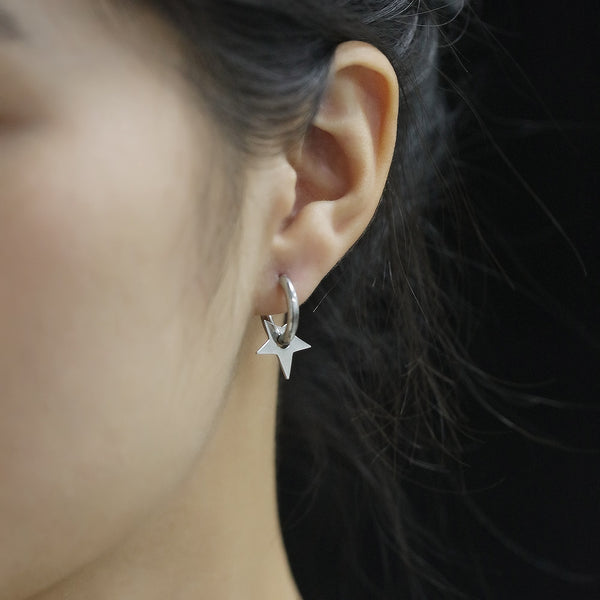Women's Fashion Star Hoop Earrings-Womens Earrings-SunnyHouse Jewelry