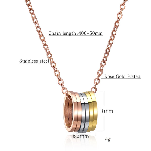 Women's Fashion Colorful Ring Pendant Necklace-Womens Pendant Necklace-SunnyHouse Jewelry