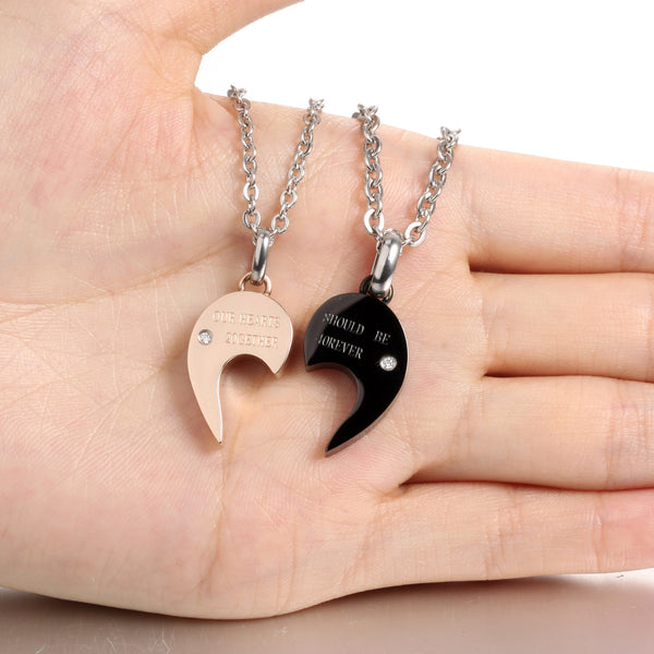 His & Hers Matching Set Our Hearts Should Be Together Forever Couple Necklace Couple Jewelry Set-Couple Necklace-SunnyHouse Jewelry