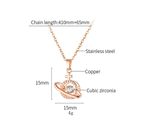 Women's Fashion Space Cross Pendant Necklace-Womens Pendant Necklace-SunnyHouse Jewelry
