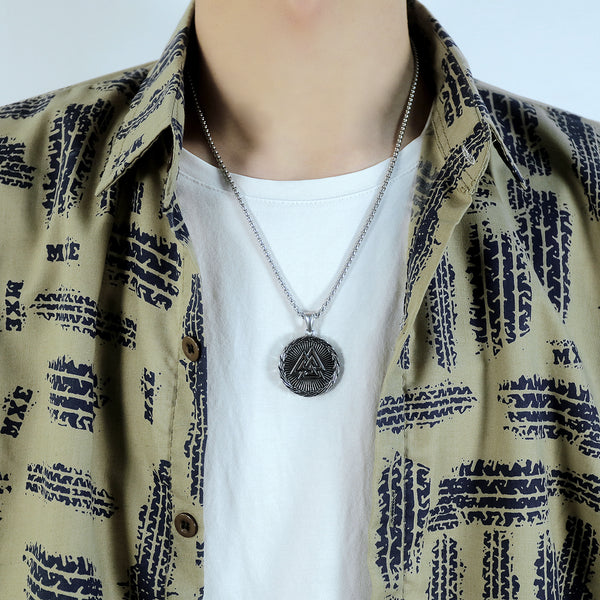 Men's Fashion Viking Pirate Triangle Hip Hop Pendant Necklace-Mens Pendant Necklace-SunnyHouse Jewelry