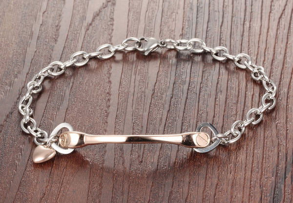 His & Hers Matching Set Dog Bone Couple Bracelets, Valentine, Anniversary, Wedding, Promise, Engagement Gift-Couple Bracelets-SunnyHouse Jewelry