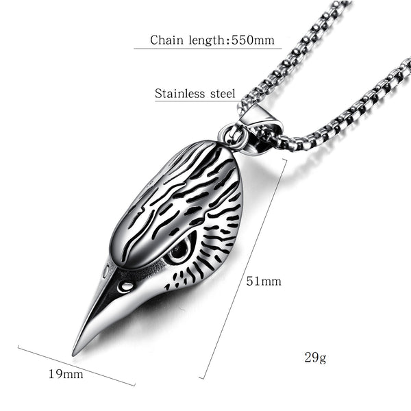 Men's Fashion Eagle Head Pendant Necklace-Mens Pendant Necklace-SunnyHouse Jewelry