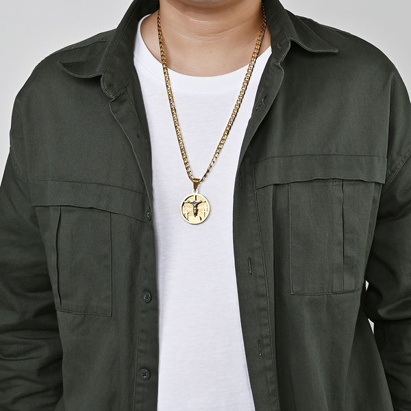 Men's Fashion Jesus Cross Tag Pendant Necklace-Mens Pendant Necklace-SunnyHouse Jewelry