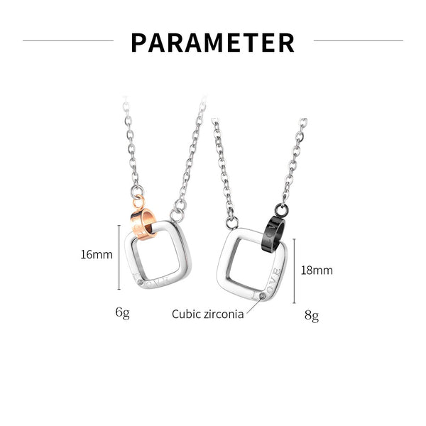 His & Hers Matching Set Strong Love Couple Necklace Couple Jewelry Set-Couple Necklace-SunnyHouse Jewelry