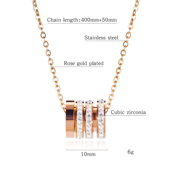 Women's Fashion Blinking Roll Pendant Necklace-Womens Pendant Necklace-SunnyHouse Jewelry