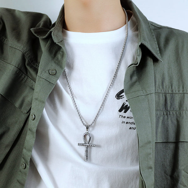 Men's Fashion Hip Hop Cross Pendant Necklace-Mens Pendant Necklace-SunnyHouse Jewelry