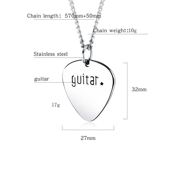Men's Fashion Guitar Pendant Necklace-Mens Pendant Necklace-SunnyHouse Jewelry
