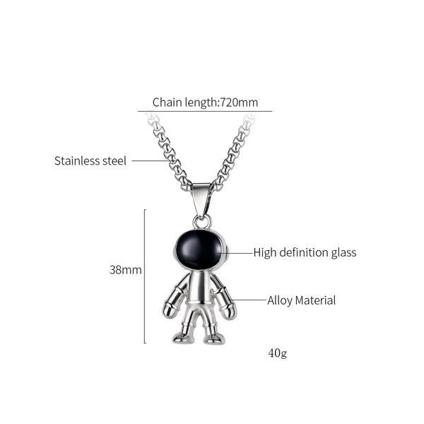 Men's Fashion Hip Hop Astronaut Pendant Necklace-Mens Pendant Necklace-SunnyHouse Jewelry