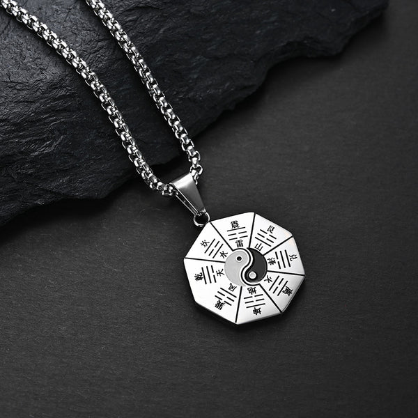 Men's Fashion Bagua Yinyang Pendant Necklace-Mens Pendant Necklace-SunnyHouse Jewelry
