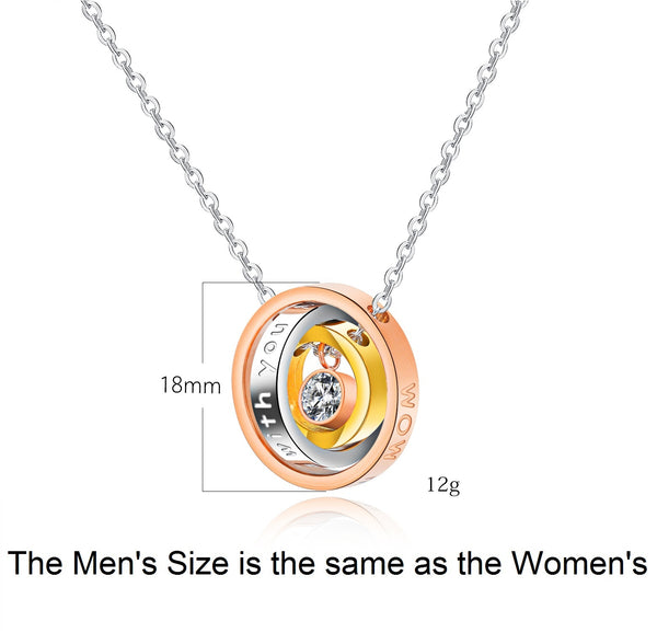 His & Hers Matching Set I Love You Couple Necklace Couple Jewelry Set-Couple Necklace-SunnyHouse Jewelry