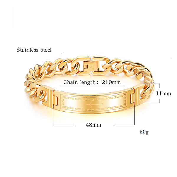 Men's Fashion Cross Bracelet-Mens Bracelet-SunnyHouse Jewelry