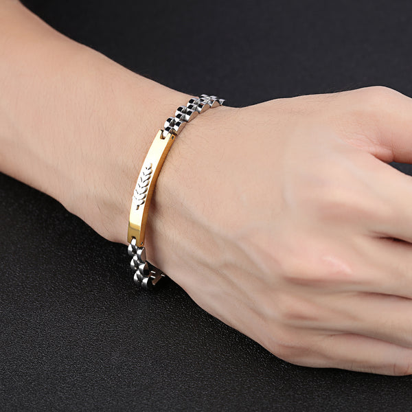 Men's Fashion Leaf Bracelet-Mens Bracelet-SunnyHouse Jewelry