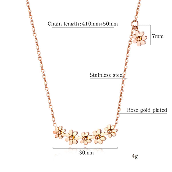 Women's Fashion Blinking Flower Pendant Necklace-Womens Pendant Necklace-SunnyHouse Jewelry