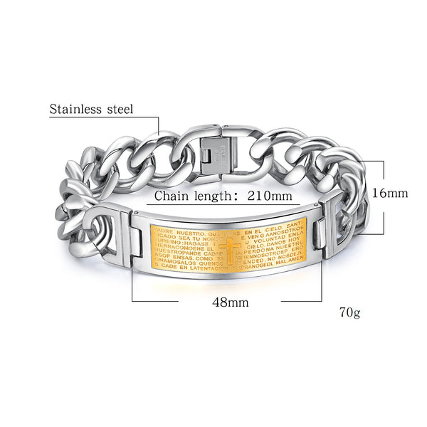 Men's Fashion Cross Bracelet-Mens Bracelet-SunnyHouse Jewelry