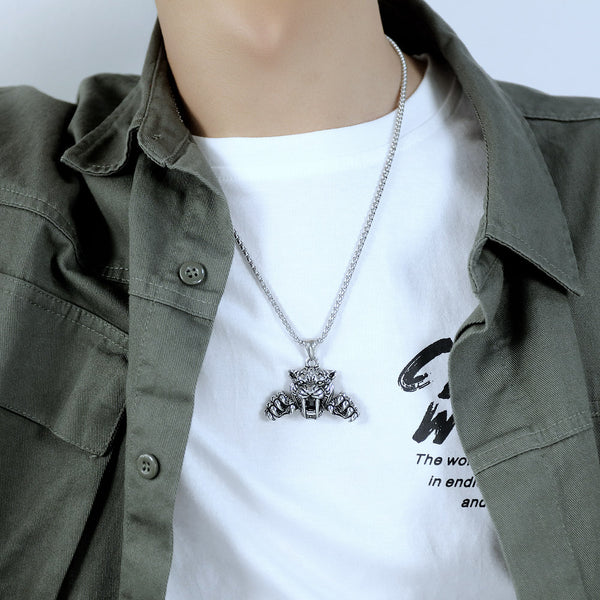 Men's Fashion Tiger Pendant Necklace-Mens Pendant Necklace-SunnyHouse Jewelry