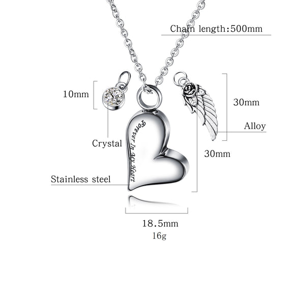 Men's Fashion Forever in My Heart Pendant Necklace-Mens Pendant Necklace-SunnyHouse Jewelry