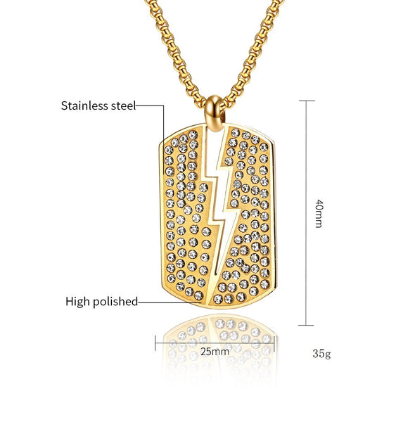 Men's Fashion Blinking Flash Pendant Necklace-Mens Pendant Necklace-SunnyHouse Jewelry